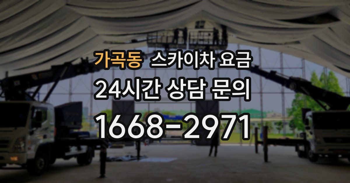 가곡동 스카이차 요금