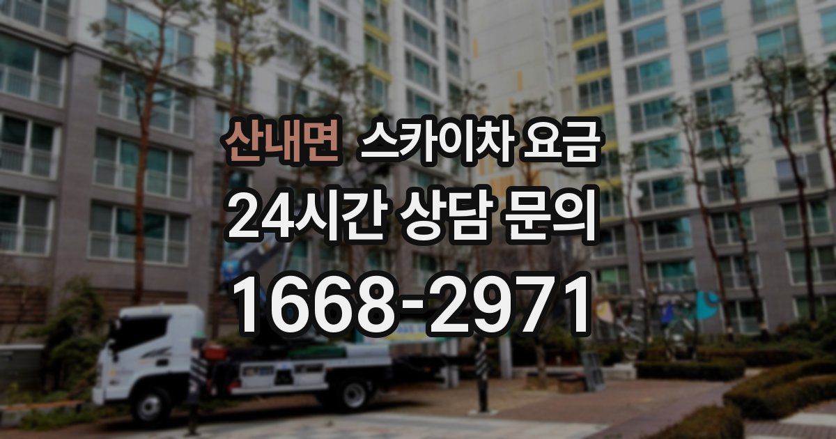 산내면 스카이차 요금