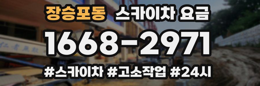 장승포동 스카이차 요금
