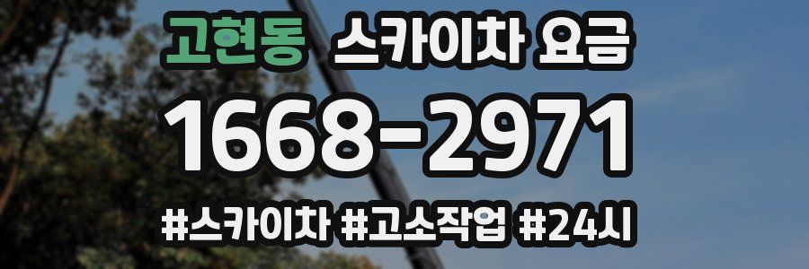고현동 스카이차 요금
