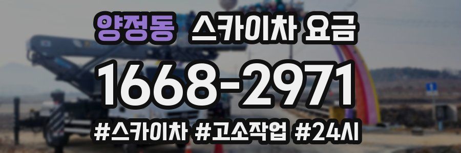 양정동 스카이차 요금