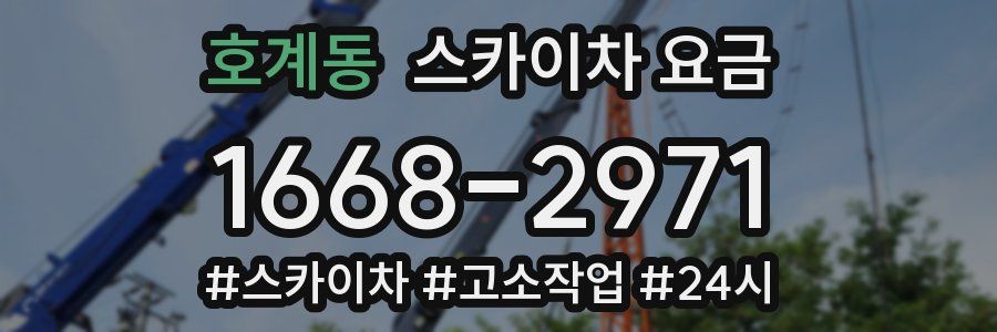 호계동 스카이차 요금