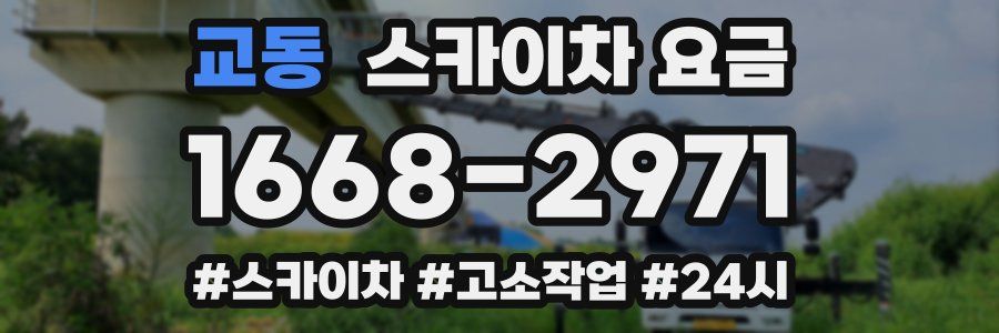 교동 스카이차 요금