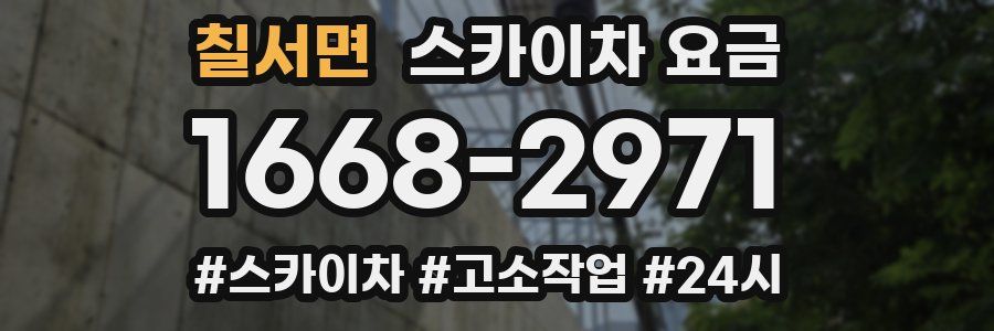 칠서면 스카이차 요금