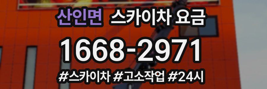 산인면 스카이차 요금