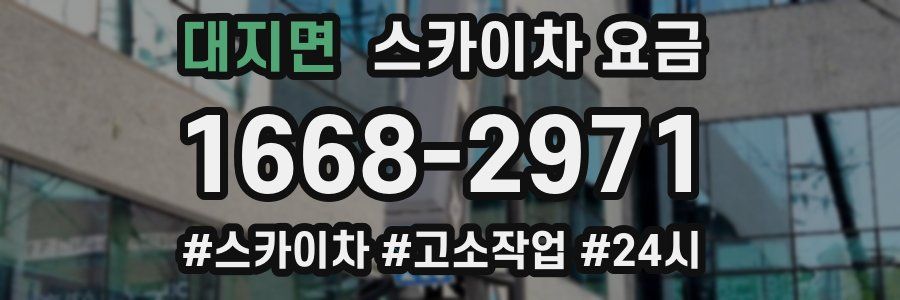 대지면 스카이차 요금