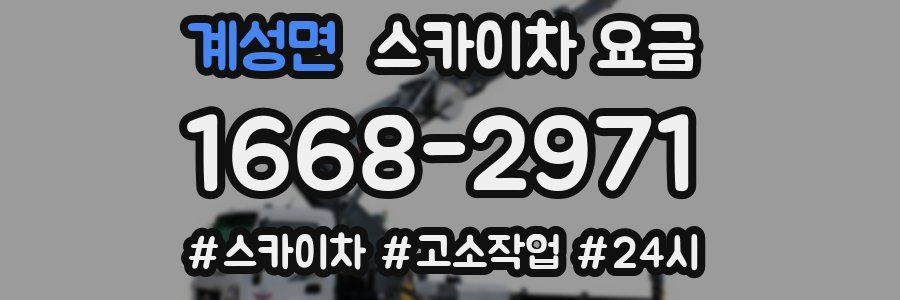 계성면 스카이차 요금