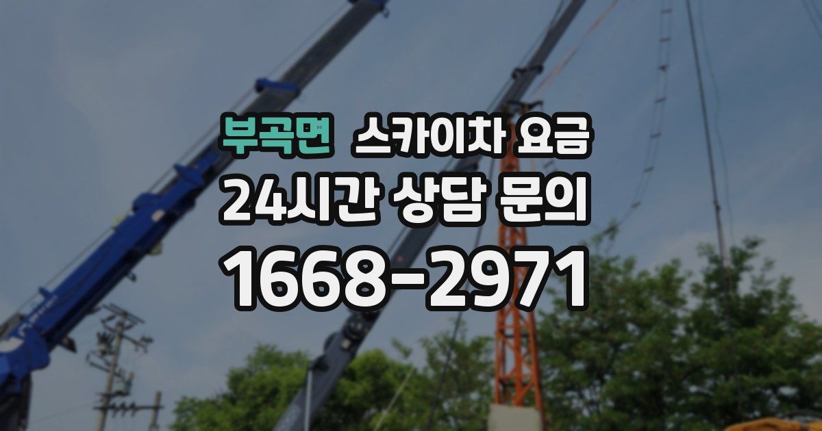 부곡면 스카이차 요금