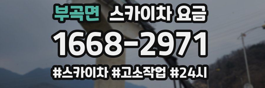 부곡면 스카이차 요금