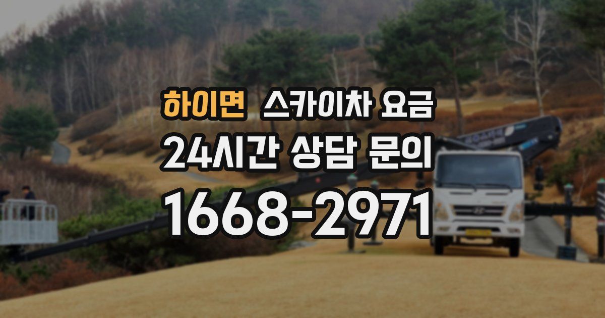 하이면 스카이차 요금
