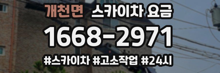 개천면 스카이차 요금