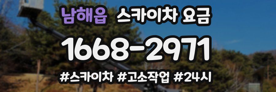 남해읍 스카이차 요금
