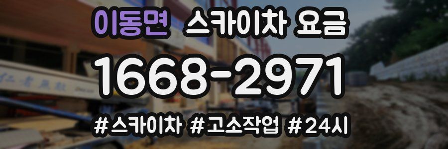 이동면 스카이차 요금