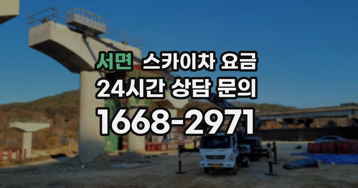 서면 스카이차 요금
