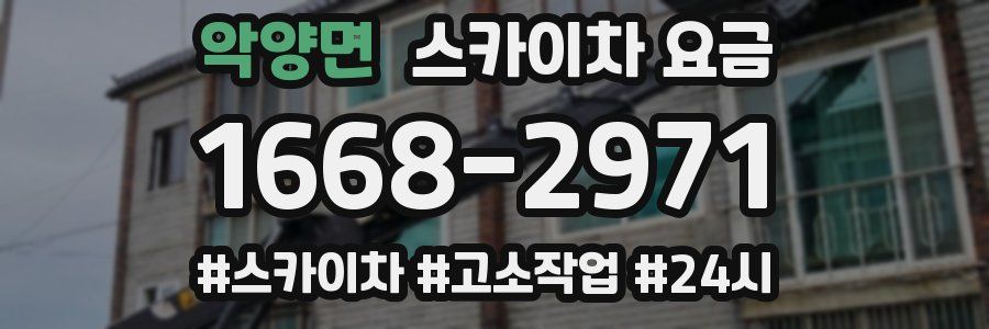 악양면 스카이차 요금