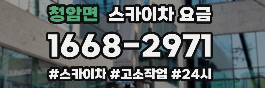 청암면 스카이차 요금