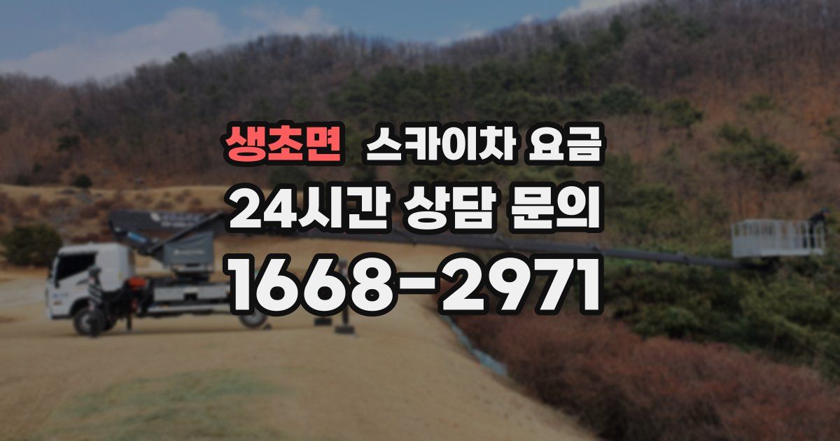 생초면 스카이차 요금