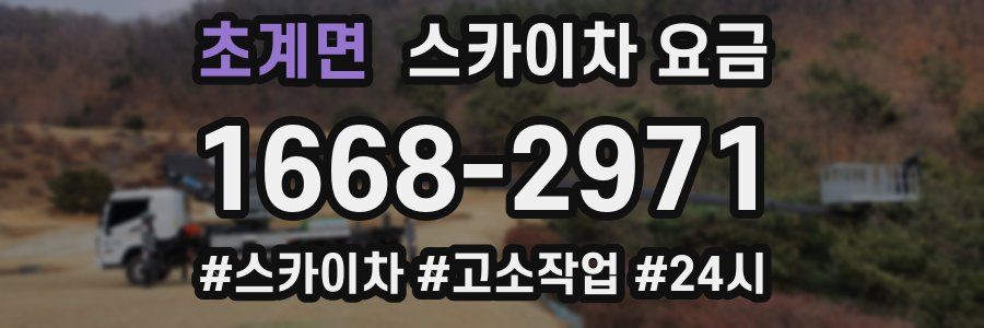 초계면 스카이차 요금