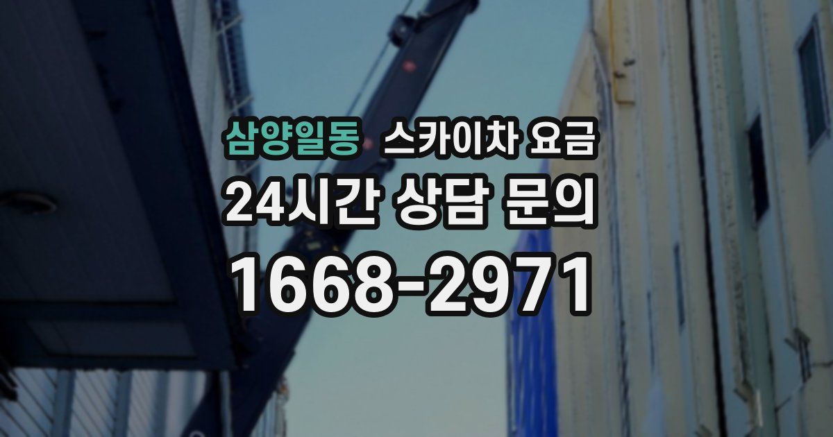 삼양일동 스카이차 요금