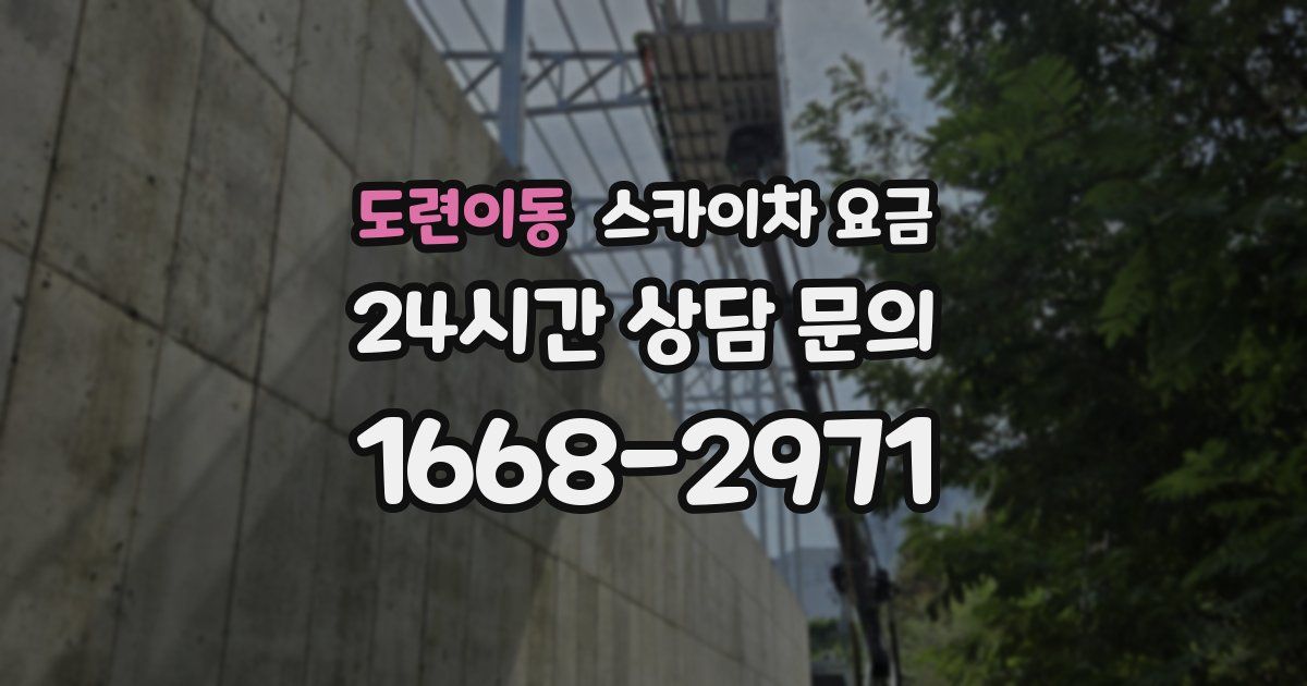 도련이동 스카이차 요금