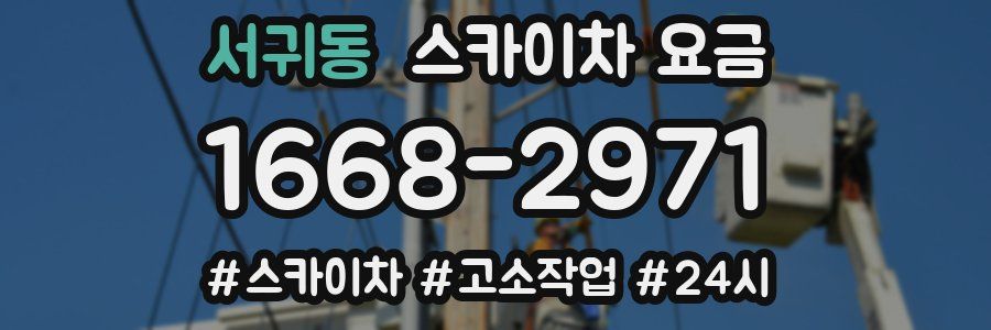 서귀동 스카이차 요금