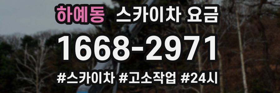 하예동 스카이차 요금