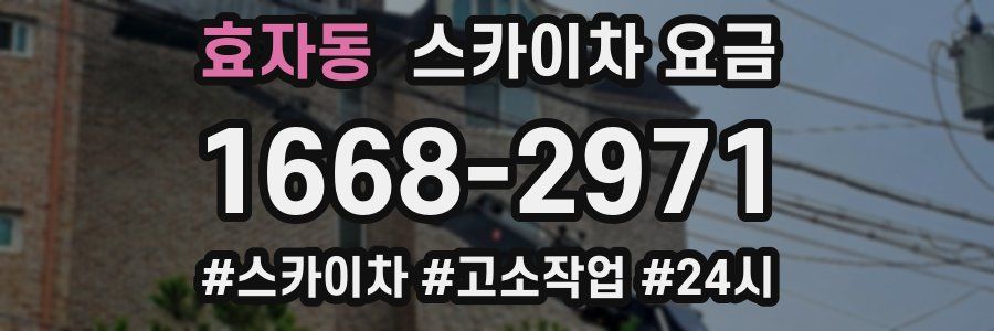 효자동 스카이차 요금