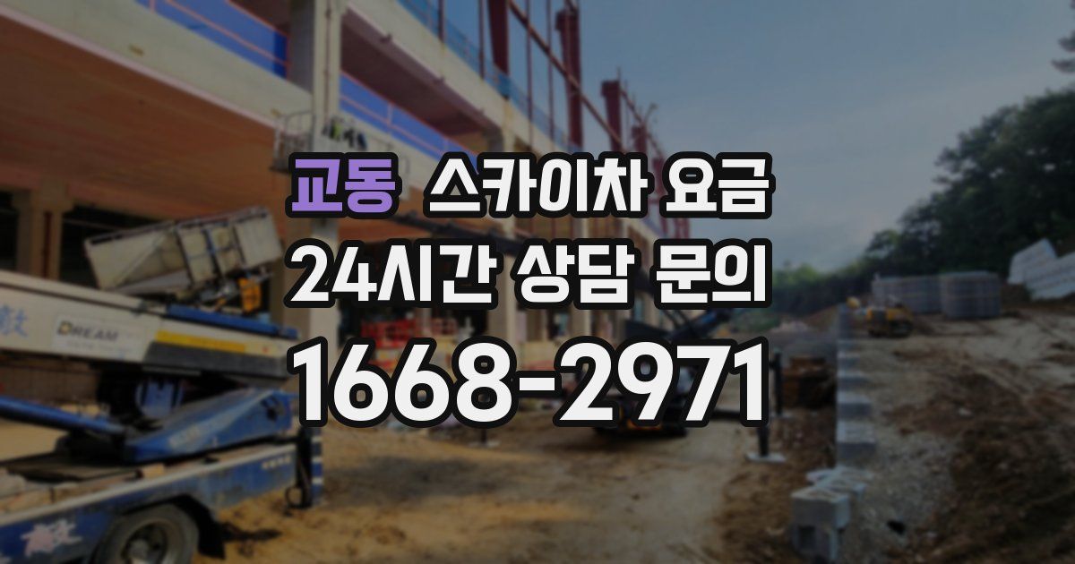교동 스카이차 요금