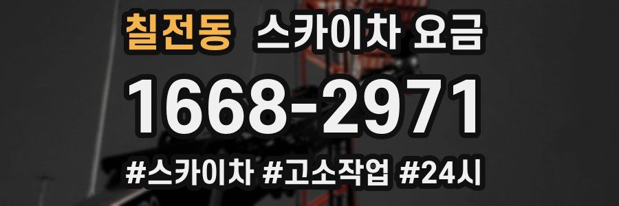 칠전동 스카이차 요금