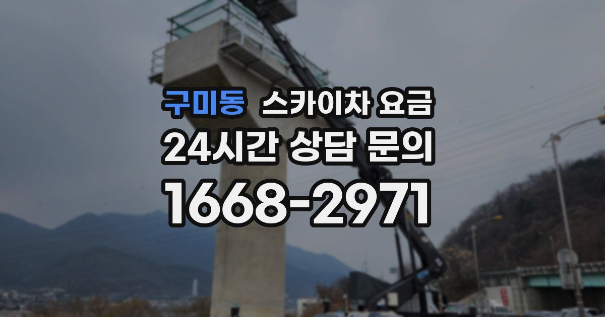 구미동 스카이차 요금