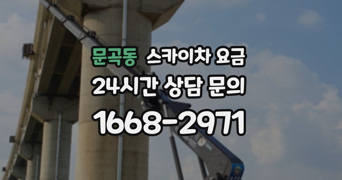 문곡동 스카이차 요금