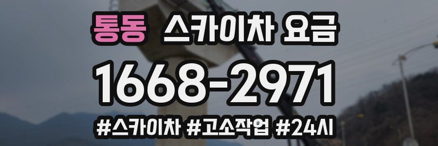 통동 스카이차 요금