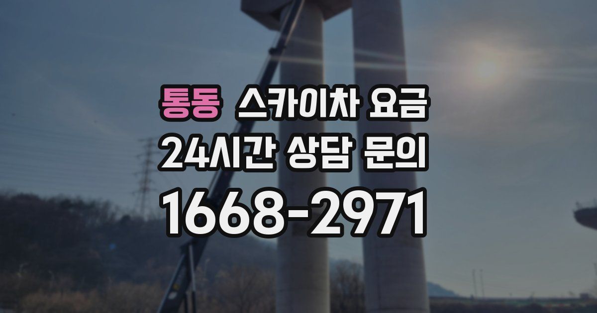 통동 스카이차 요금