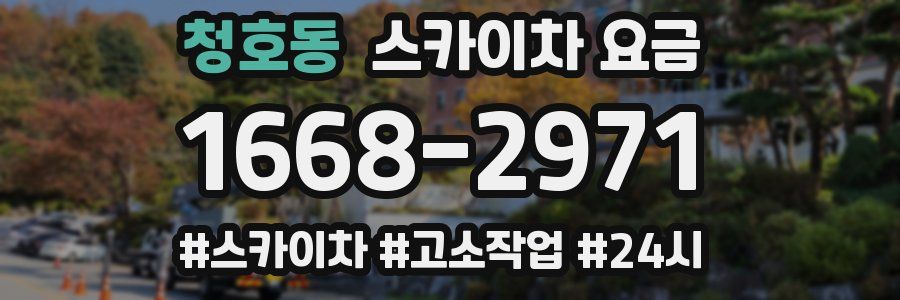 청호동 스카이차 요금