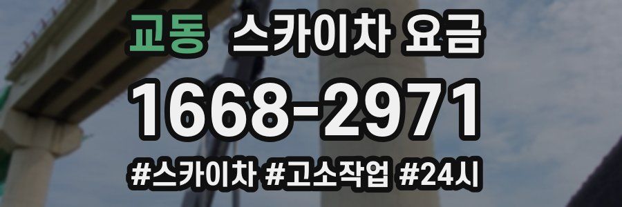 교동 스카이차 요금