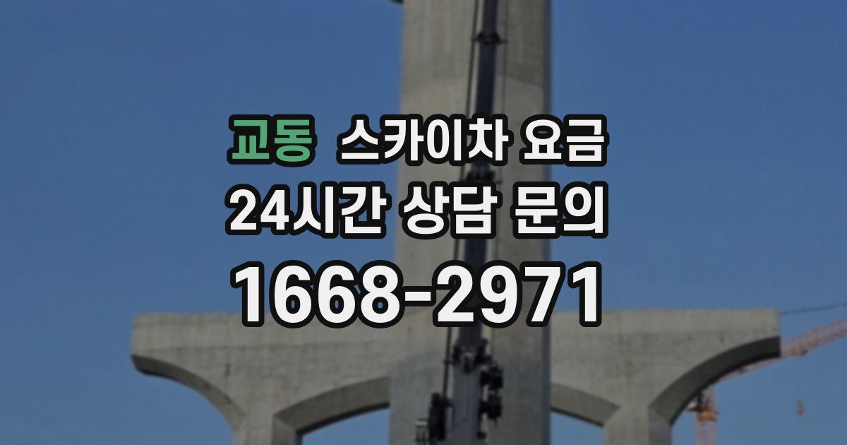 교동 스카이차 요금