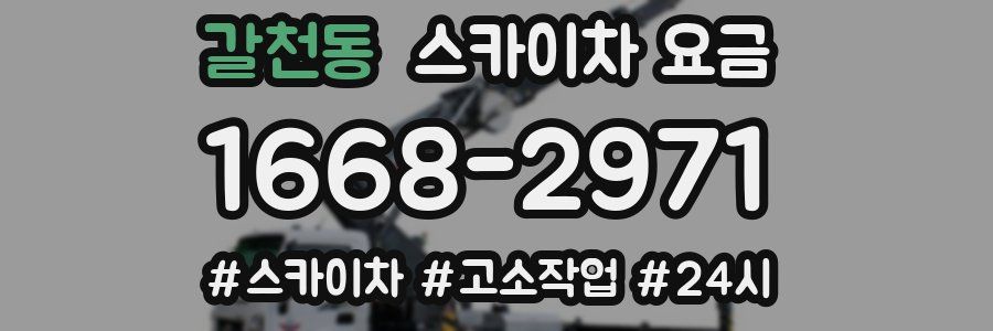갈천동 스카이차 요금