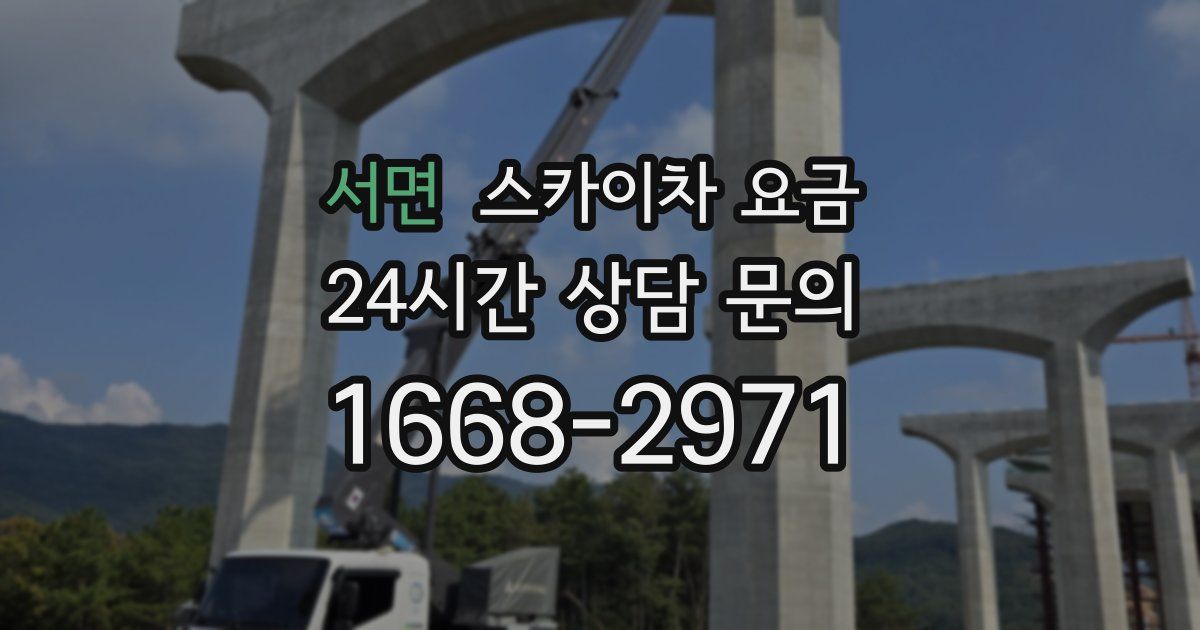 서면 스카이차 요금
