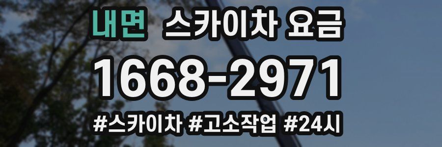 내면 스카이차 요금