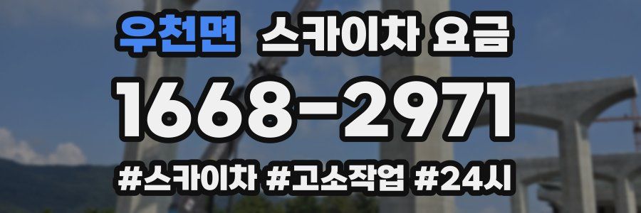 우천면 스카이차 요금