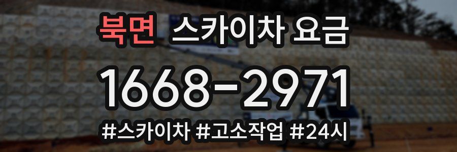 북면 스카이차 요금