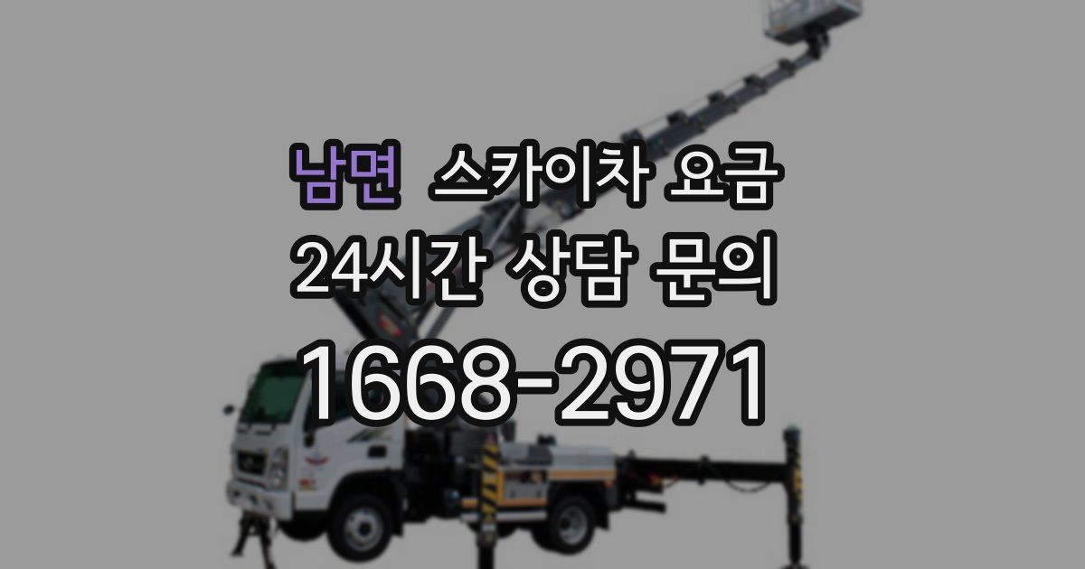 남면 스카이차 요금