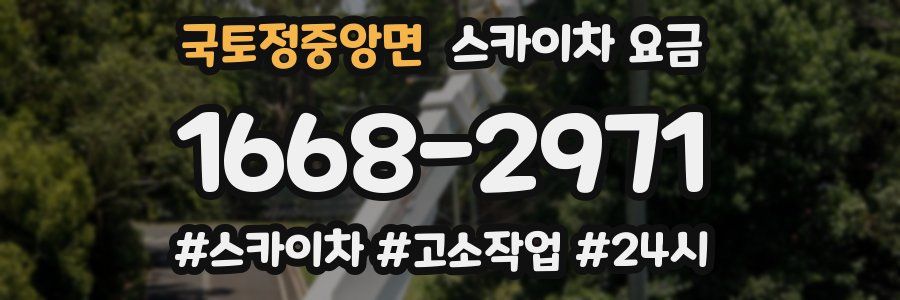 국토정중앙면 스카이차 요금