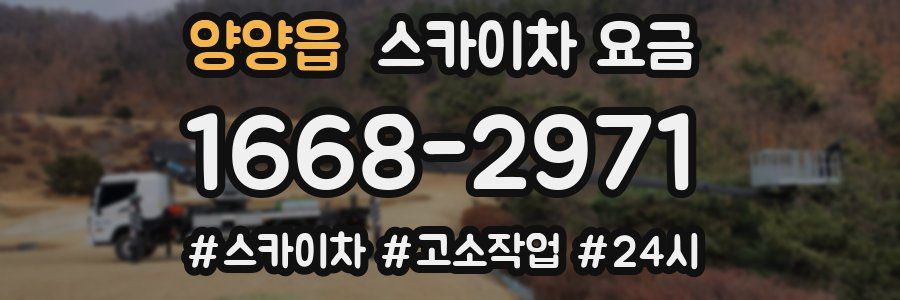 양양읍 스카이차 요금
