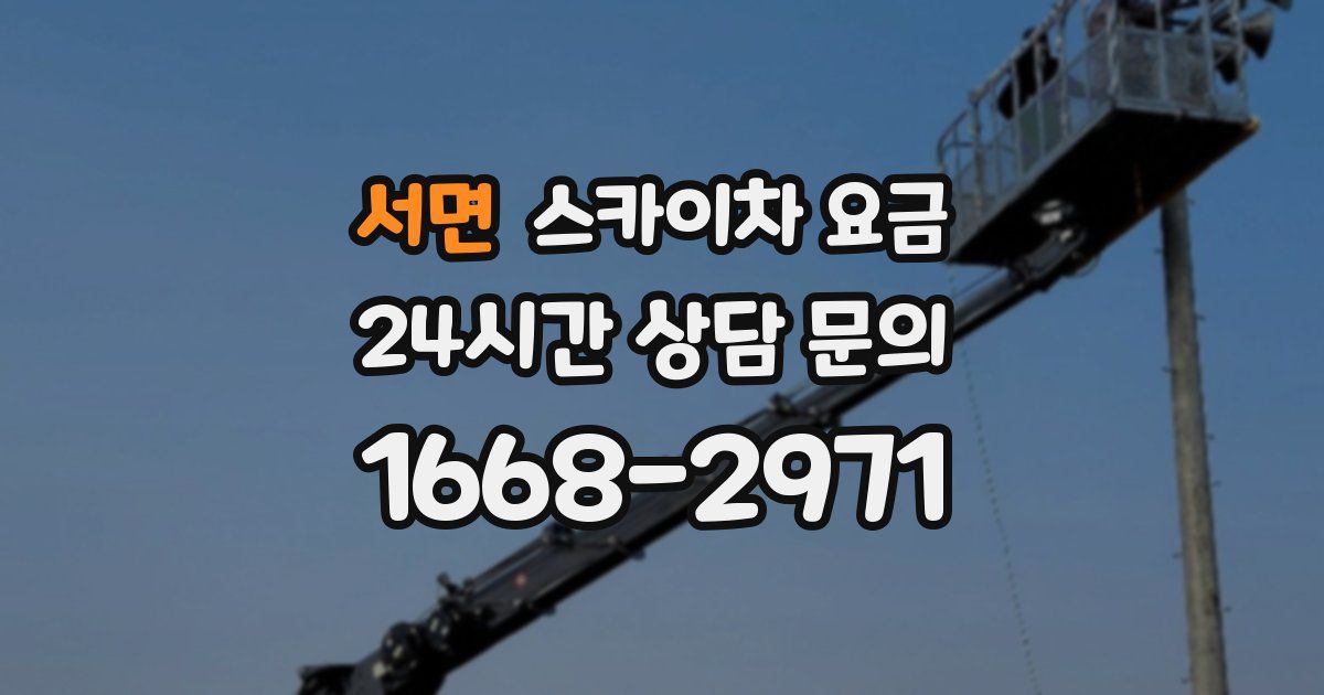 서면 스카이차 요금