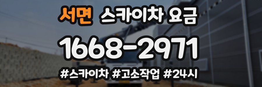 서면 스카이차 요금