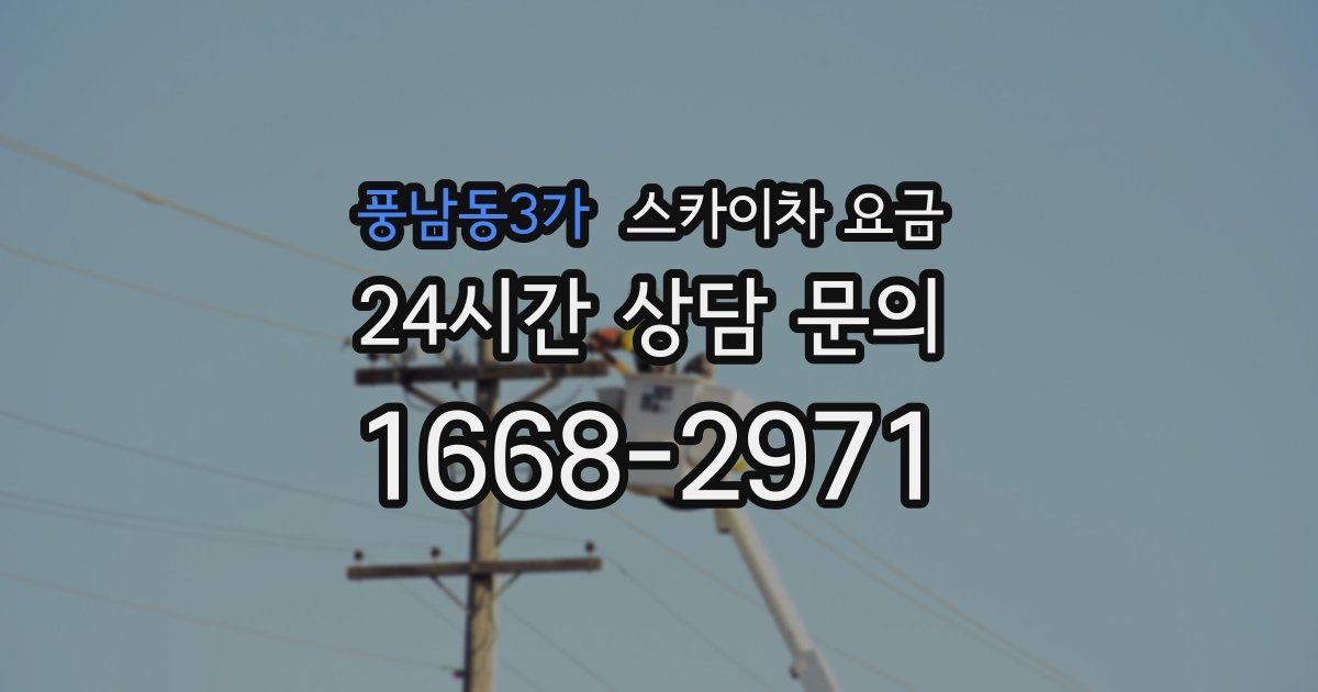 풍남동3가 스카이차 요금