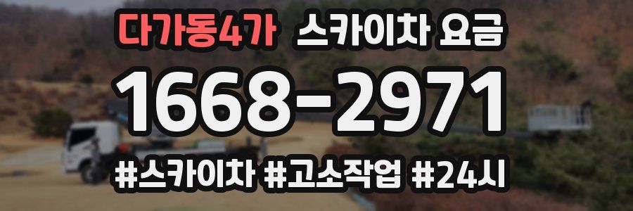 다가동4가 스카이차 요금