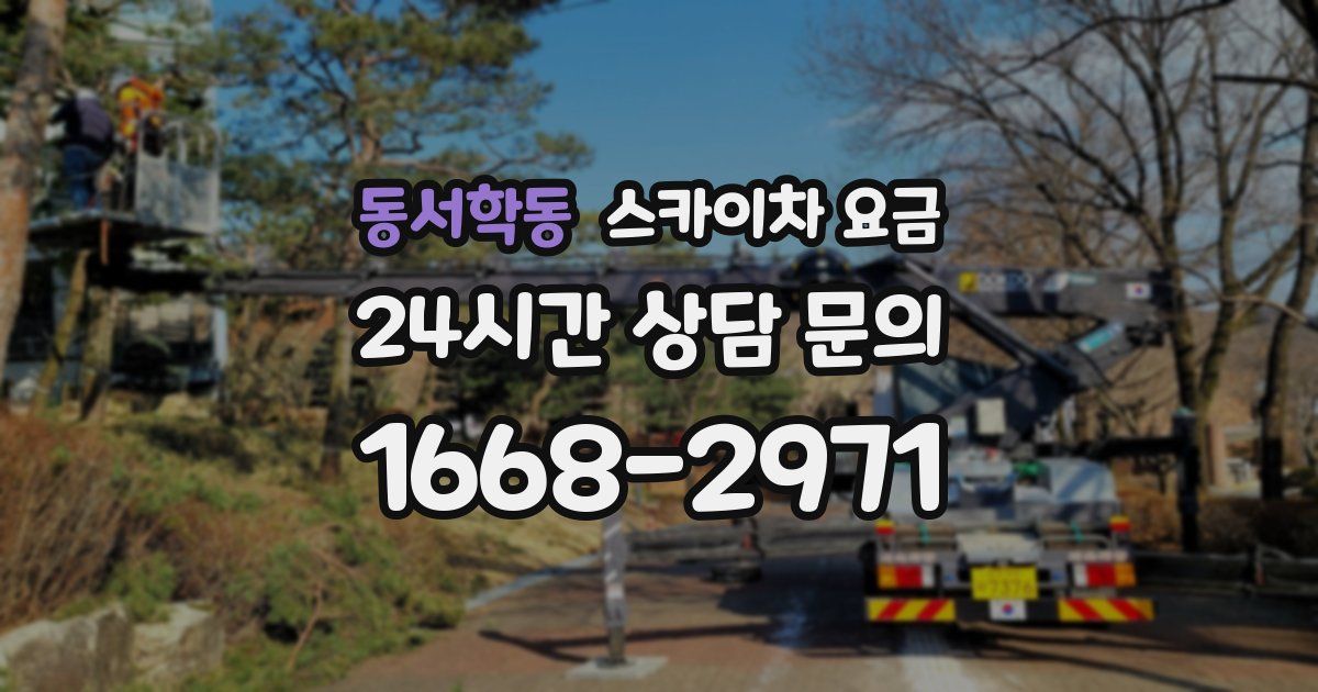 동서학동 스카이차 요금