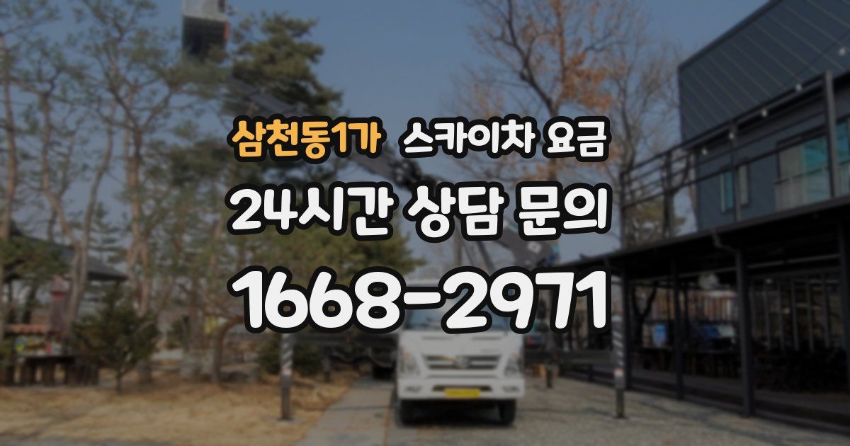 삼천동1가 스카이차 요금